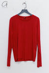 BASERANGE Classic Bamboo Fiber Bamboo Cotton Long Sleeve T-Shirt Series Collection Round Neck Bottoming Shirt France BAS-TOLS-BA-WI24-FUSHIA TOLS-BL-000 FUSHIA TOLS-BA-WI24